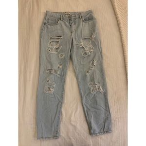Light wash ripped jeans (size 27) Forever 21